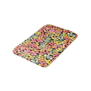 Abstract Colourful Watercolor Dots Bath Mat