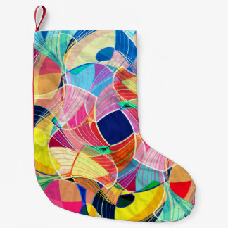 Abstract colourful watercolor, fantastic backgroun small christmas stocking