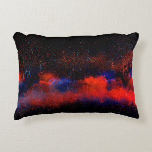 Abstract Colourful watercolor painting background, Accent Pillow