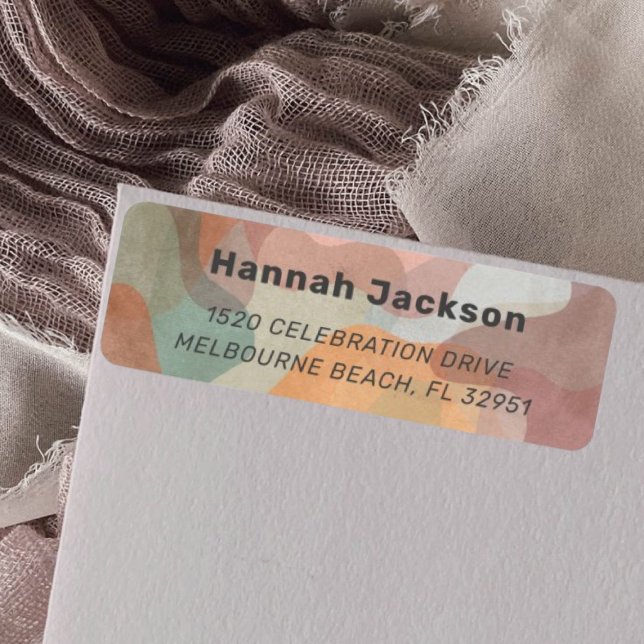 Abstract Colourful Watercolor Return Address Label (Creator Uploaded)