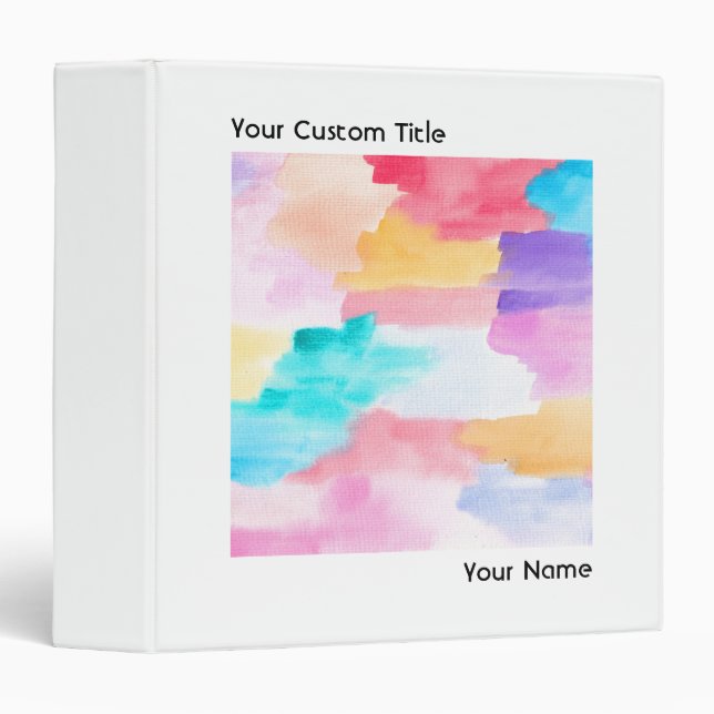 Abstract colourful watercolor texture binder (Front/Spine)