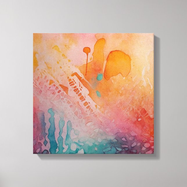 Abstract Colourful Watercolor wall art (Front)