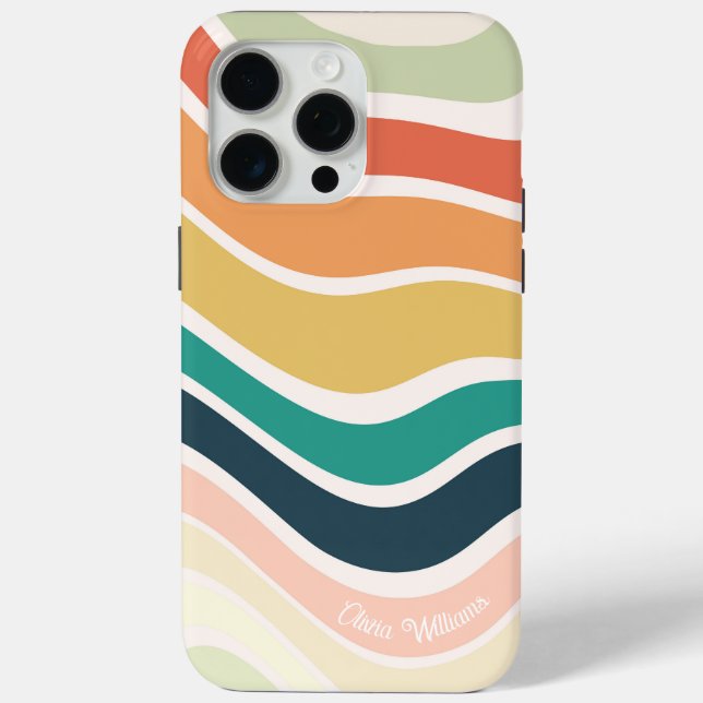 Abstract Colourful Wavy Pattern Case-Mate iPhone Case (Back)