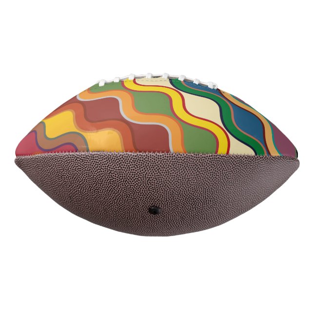 Abstract Colourful wavy Stripes Football (Rotated 270)