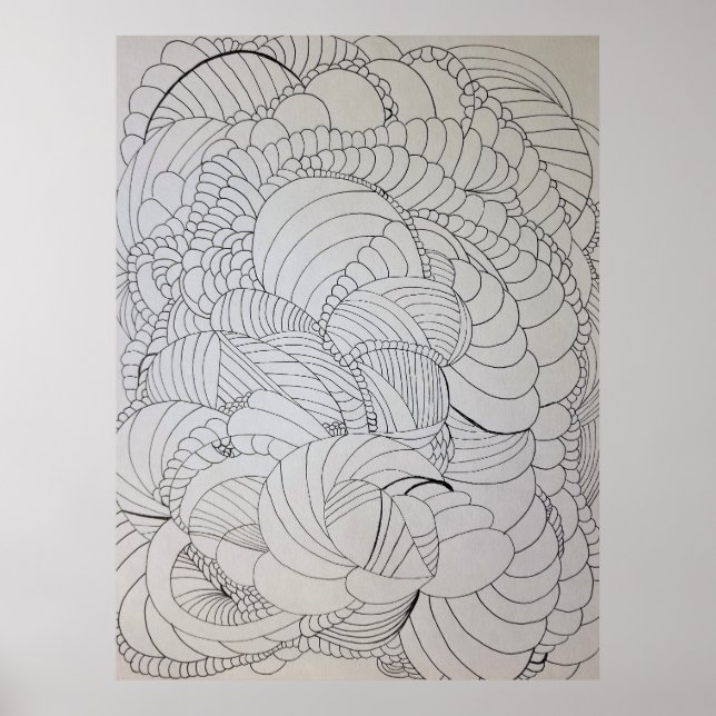 Abstract Colouring Page Poster (Front)