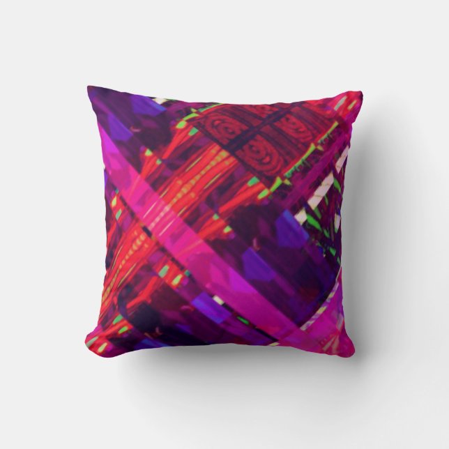Abstract Colours and Shapes Throw Pillow (Front)