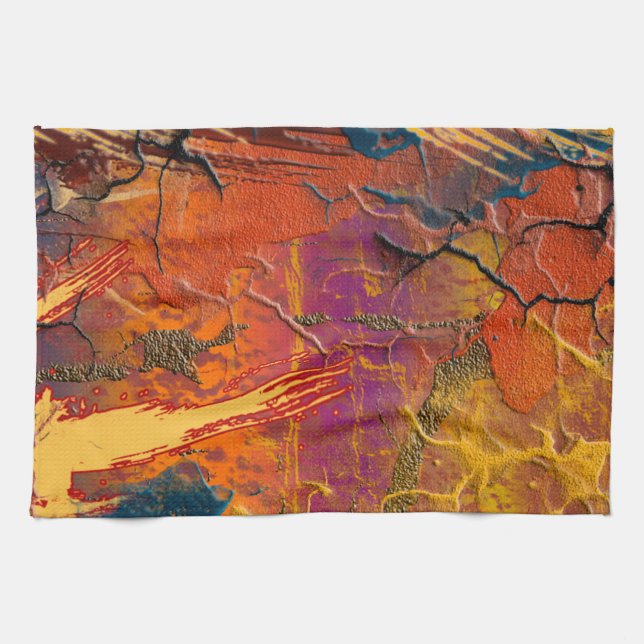 Abstract colours, art    kitchen towel (Horizontal)