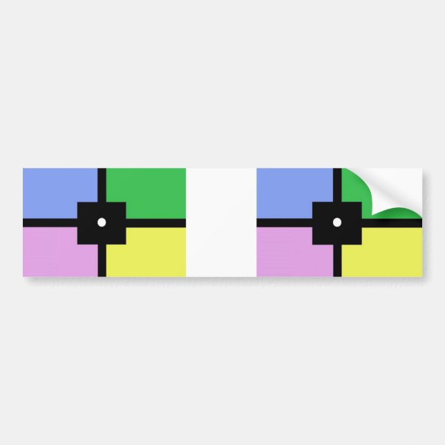 Abstract colours bumper sticker (Front)