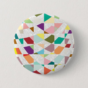 Abstract Colours Damask 2 Inch Round Button
