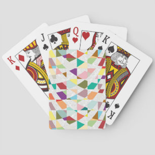 Abstract Colours Damask Playing Cards