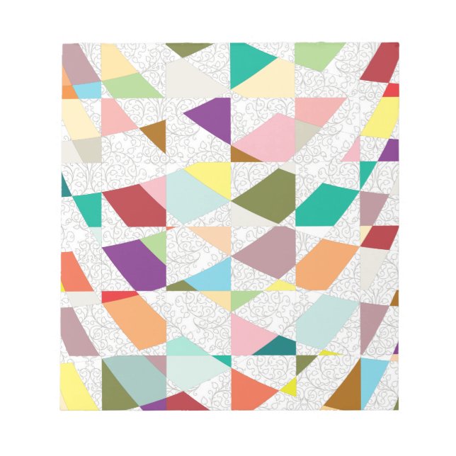 Abstract Colours Damask Scrapbook Paper Notepad (Front)