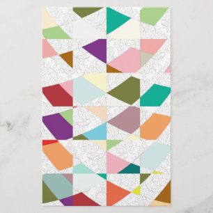 Abstract Colours Damask Stationery
