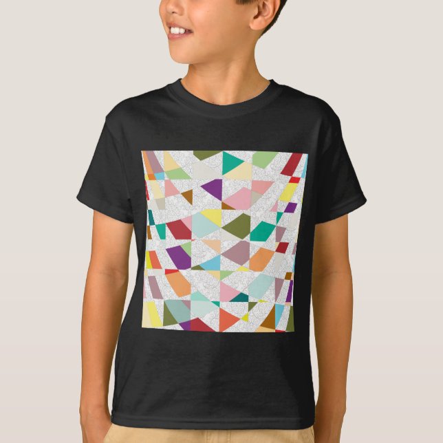 Abstract Colours Damask T-Shirt (Front)
