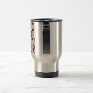 Abstract Colours Damask Travel Mug