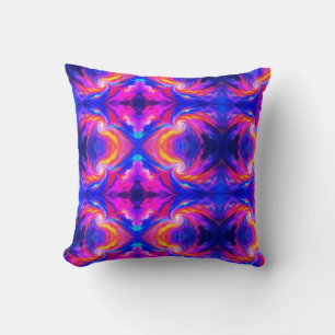 Abstract Colours + Design on a Sofa Bed Chair Throw Pillow