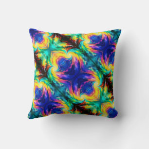 Abstract Colours + Design on a Sofa Bed Chair Throw Pillow