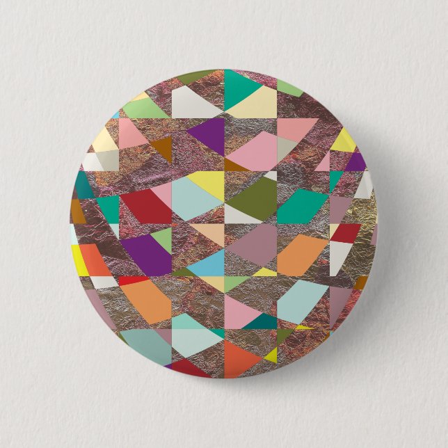 Abstract Colours Glitter 2 Inch Round Button (Front)