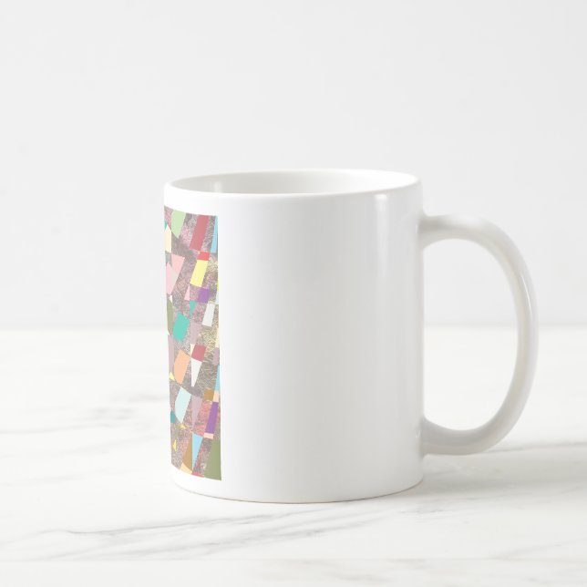 Abstract Colours Glitter Coffee Mug (Right)