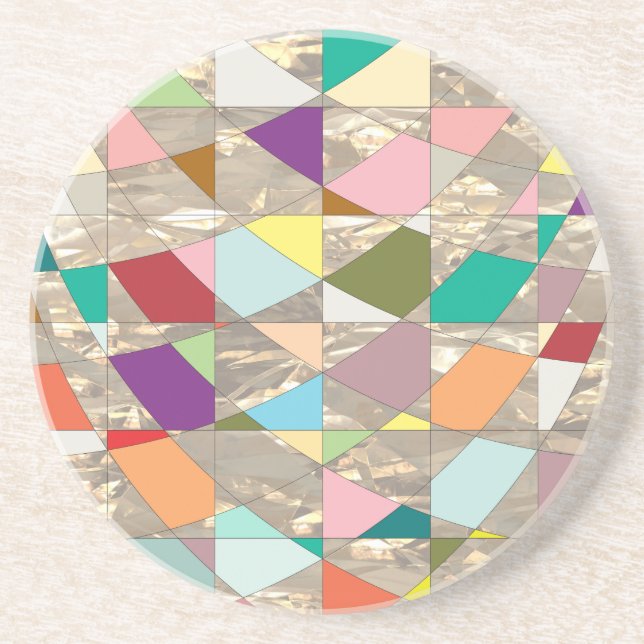 Abstract Colours Gold Coaster (Front)