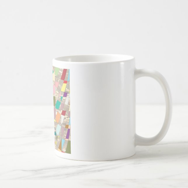 Abstract Colours Gold Coffee Mug (Right)