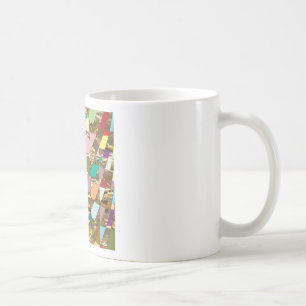 Abstract Colours Gold Foil Coffee Mug
