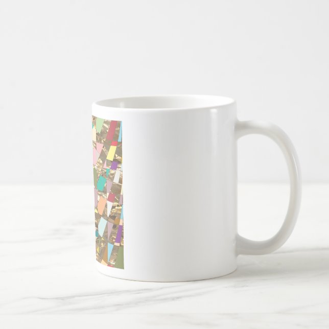 Abstract Colours Gold Foil Coffee Mug (Right)