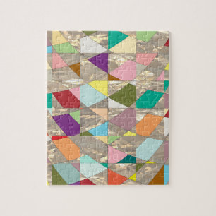 Abstract Colours Gold Jigsaw Puzzle