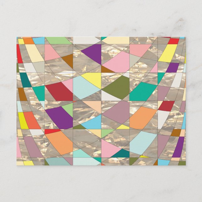 Abstract Colours Gold Postcard (Front)