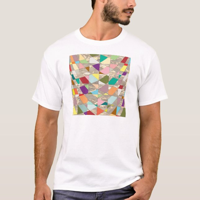 Abstract Colours Gold T-Shirt (Front)