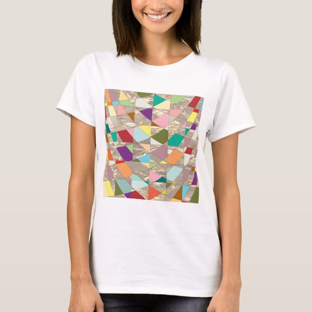 Abstract Colours Gold T-Shirt (Front)
