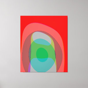 Abstract Colours In Red 210 Canvas Print