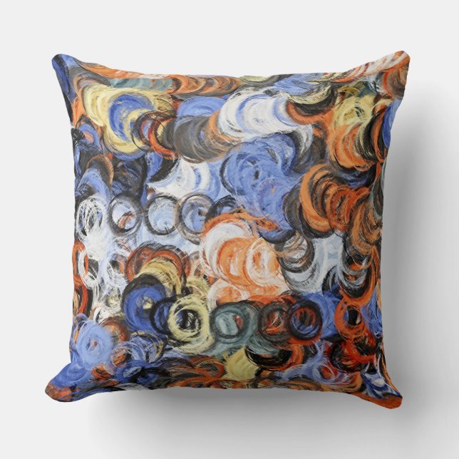 Abstract Colours Painting #5 Throw Pillow (Front)