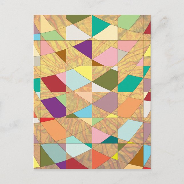 Abstract Colours Sun Burst Postcard (Front)