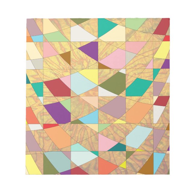 Abstract Colours Sun Burst Scrapbook Paper Notepad (Front)