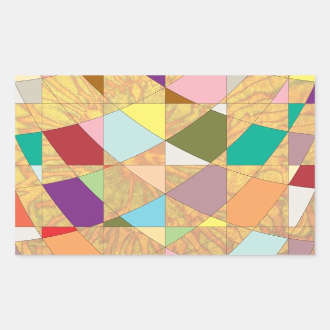 Abstract Colours Sun Burst Sticker (Front)