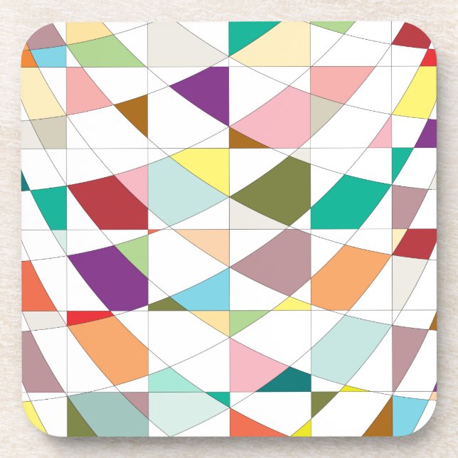 Abstract Colours Tapestry Coaster (Front)