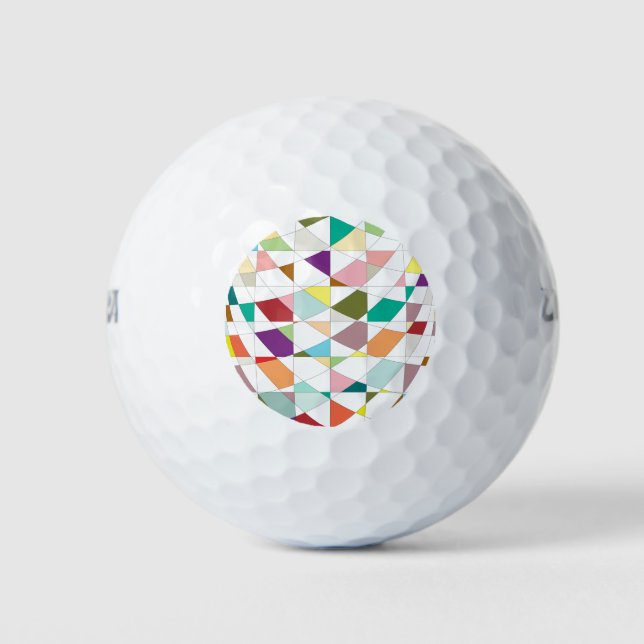Abstract Colours Tapestry Golf Balls (Front)