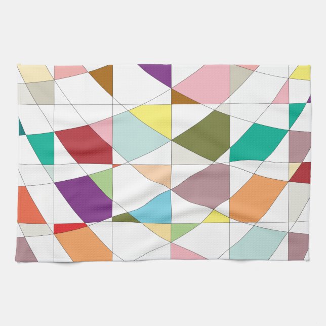 Abstract Colours Tapestry Kitchen Towel (Horizontal)