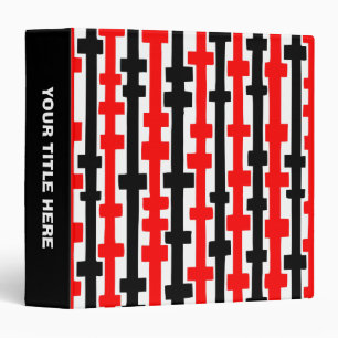 Abstract Columns (1.5in) Red and Black Binder