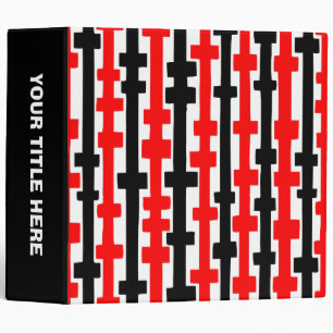 Abstract Columns (2.0in) Red and Black Binder