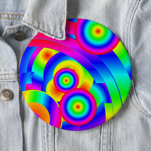 Abstract Comet 6 Inch Round Button (In Situ)