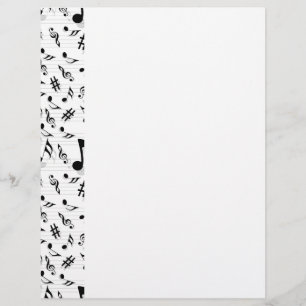 Abstract Composer Musical Notes Pattern