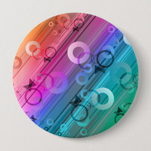 Abstract Composition 4 Inch Round Button