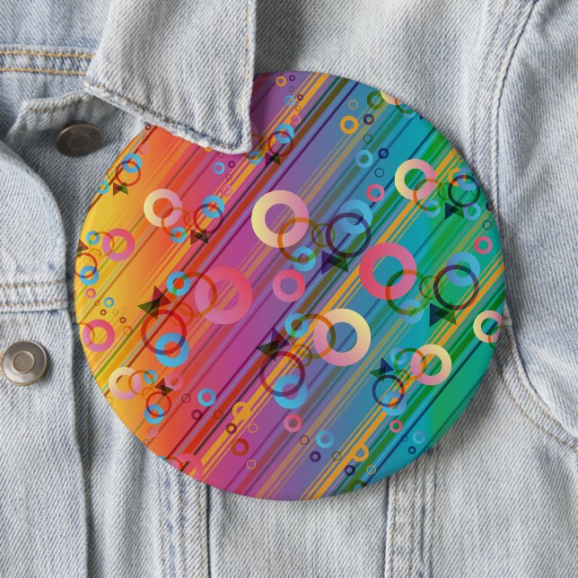Abstract Composition 6 Inch Round Button (In Situ)