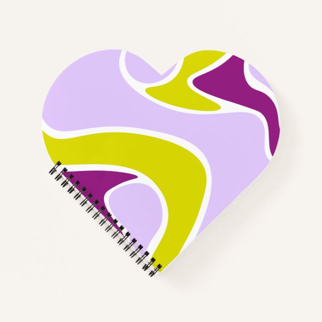 Abstract composition in purple and green colours notebook (Front)