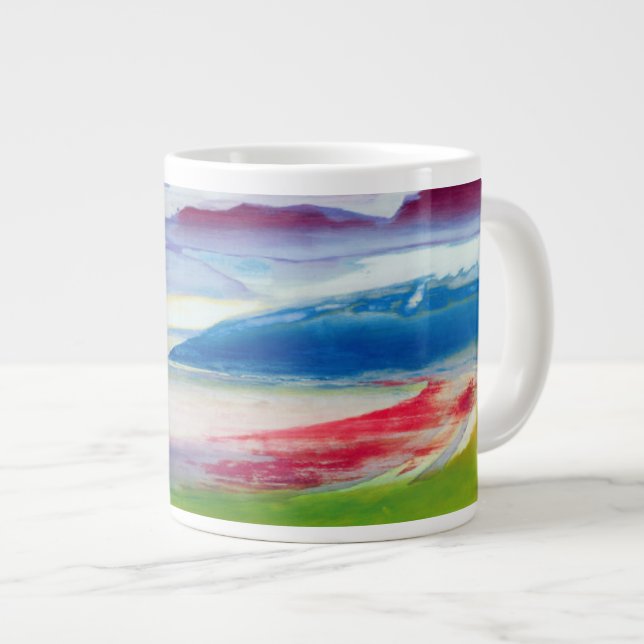 Abstract Composition Large Coffee Mug (Front Right)