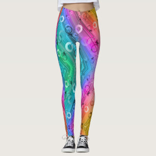 Abstract Composition Leggings
