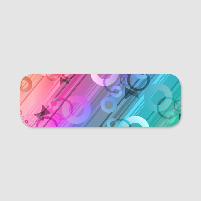 Abstract Composition Name Tag (Front)