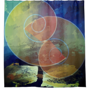 Abstract Composition Shower curtain
