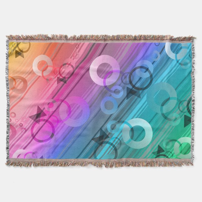 Abstract Composition Throw Blanket (Front)